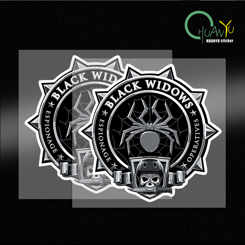 Interior Design Home Decor - Black Widows Wallstickers Skull Punk Style