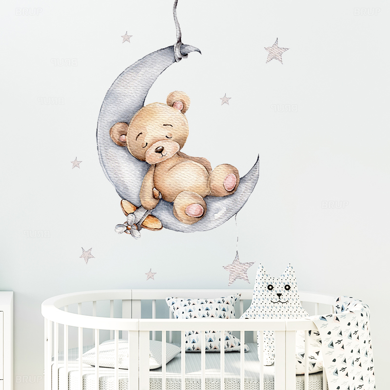 Interior Design Quotes - Cartoon Teddy Bear Sleeping on the