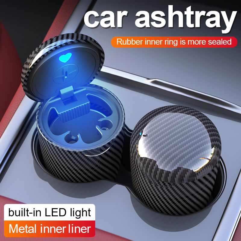 Interior Design Icon - One-Click Open Car Ashtray With LED