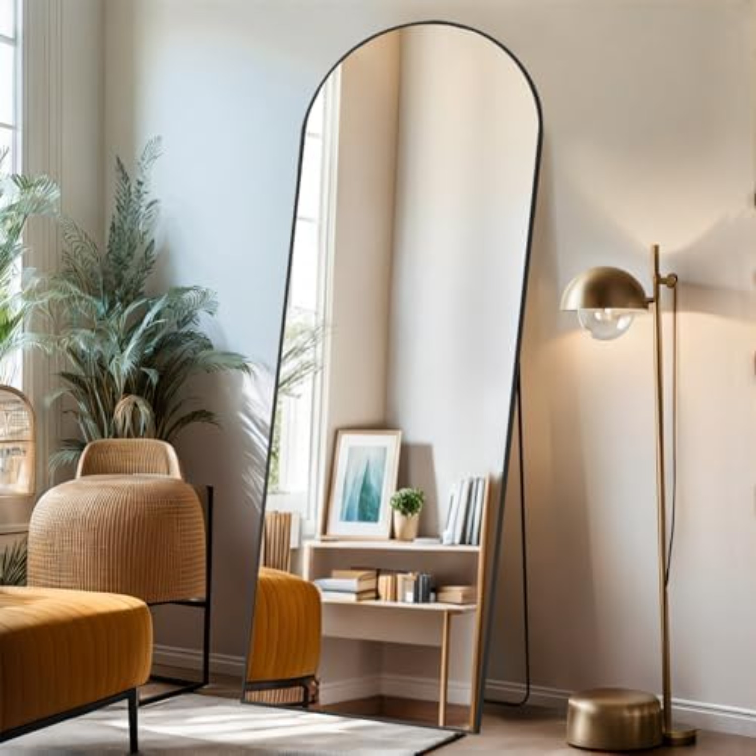 Arch Mirror Leaning - Arched Mirror Full Length, 21