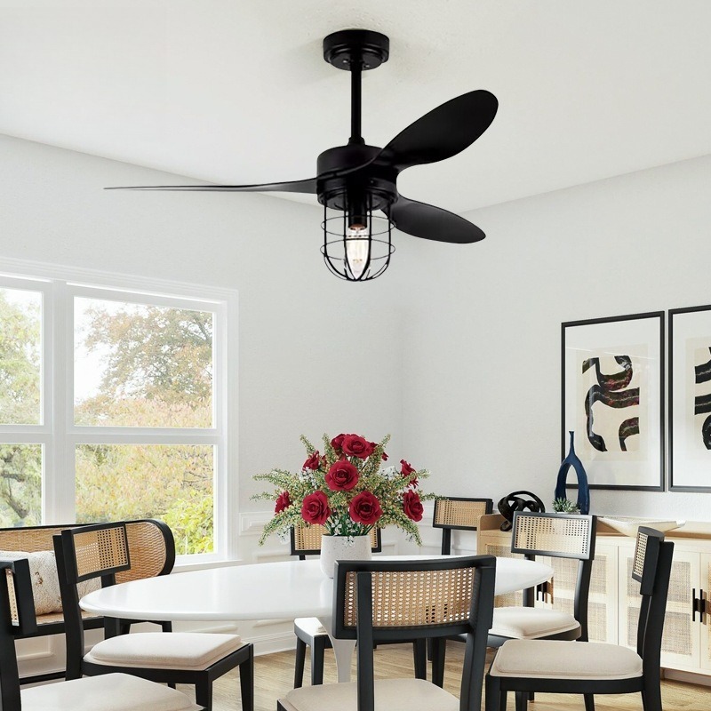 American Retro Ceiling Fan Lam - Interior Design Industrial Style 评论和价格