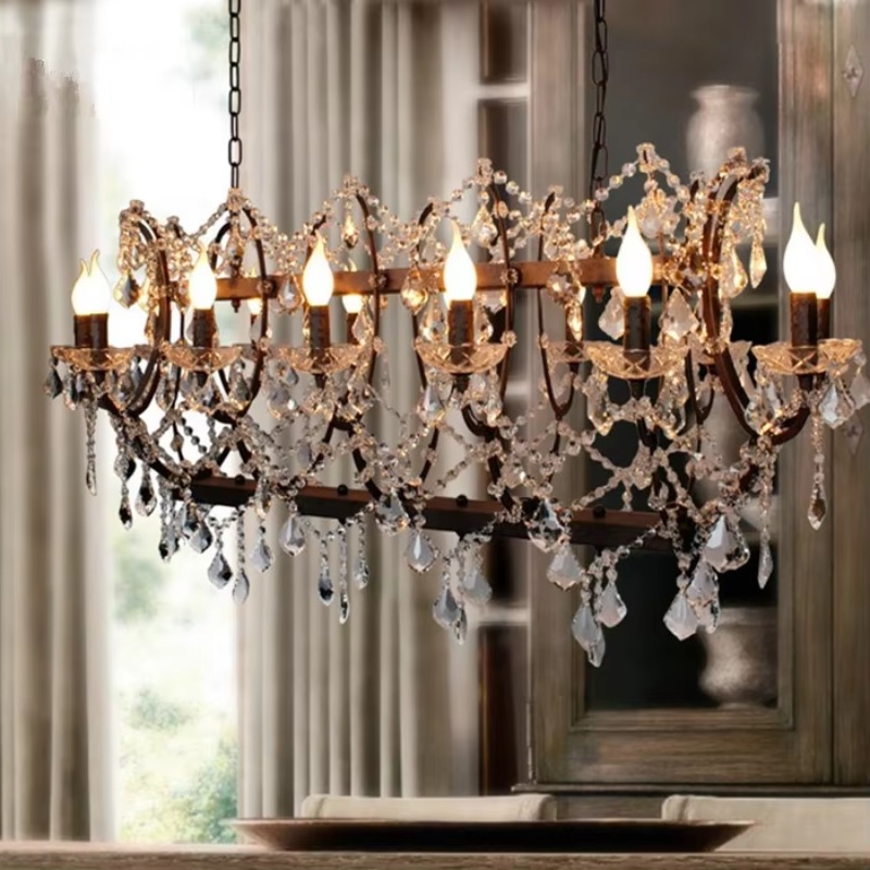 Crystal Chandelier Chandelier  - Interior Design Industrial Style 评论和价格