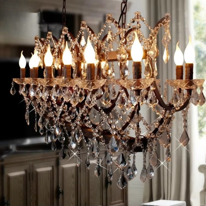 Crystal Chandelier Chandelier  - Interior Design Industrial Style 评论和价格