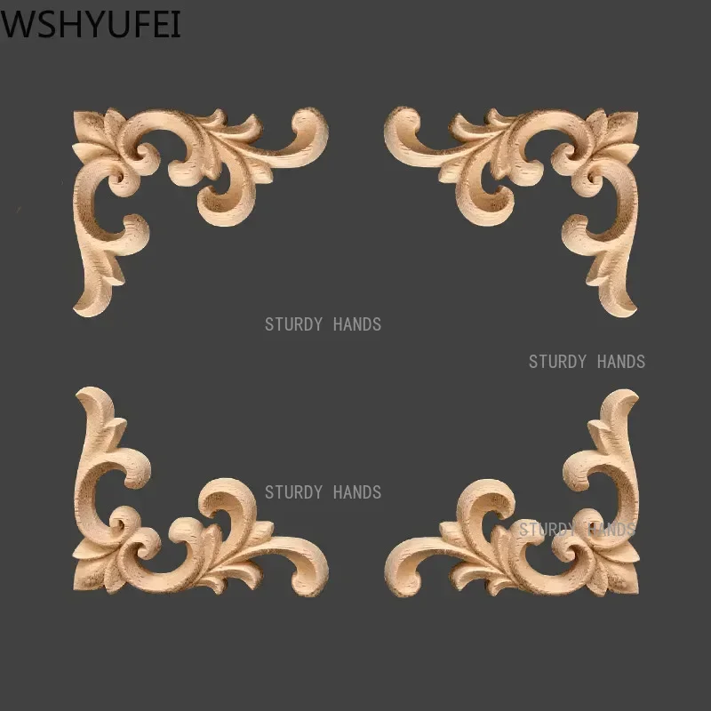 8pcs Floral Wood Carved Wooden - Interior Design Home Decor 评论和价格
