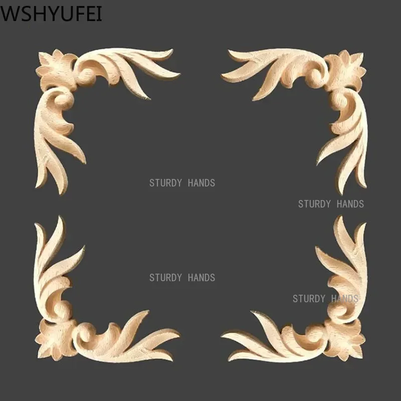 8pcs Floral Wood Carved Wooden - Interior Design Home Decor 评论和价格