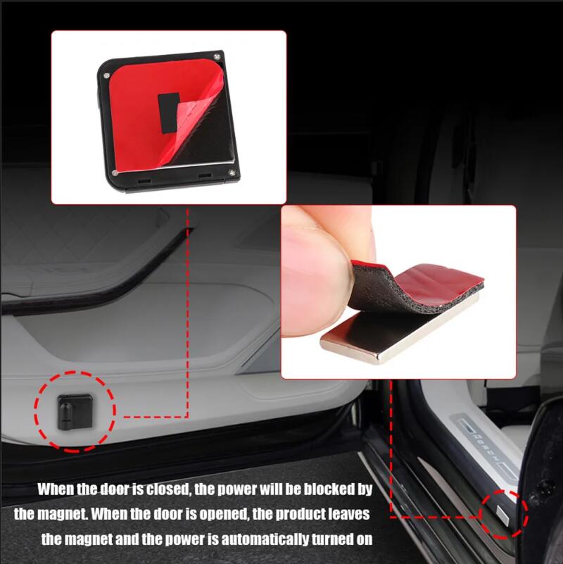 Car styling Door LED Wireless  - Interior Design Icon 评论和价格