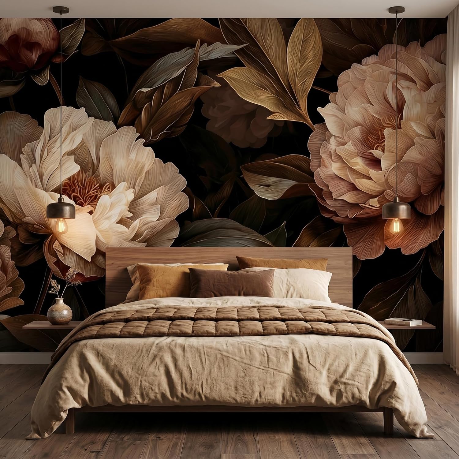 Elegant Peony Floral Tapestry  - Interior Design Home Decor 评论和价格