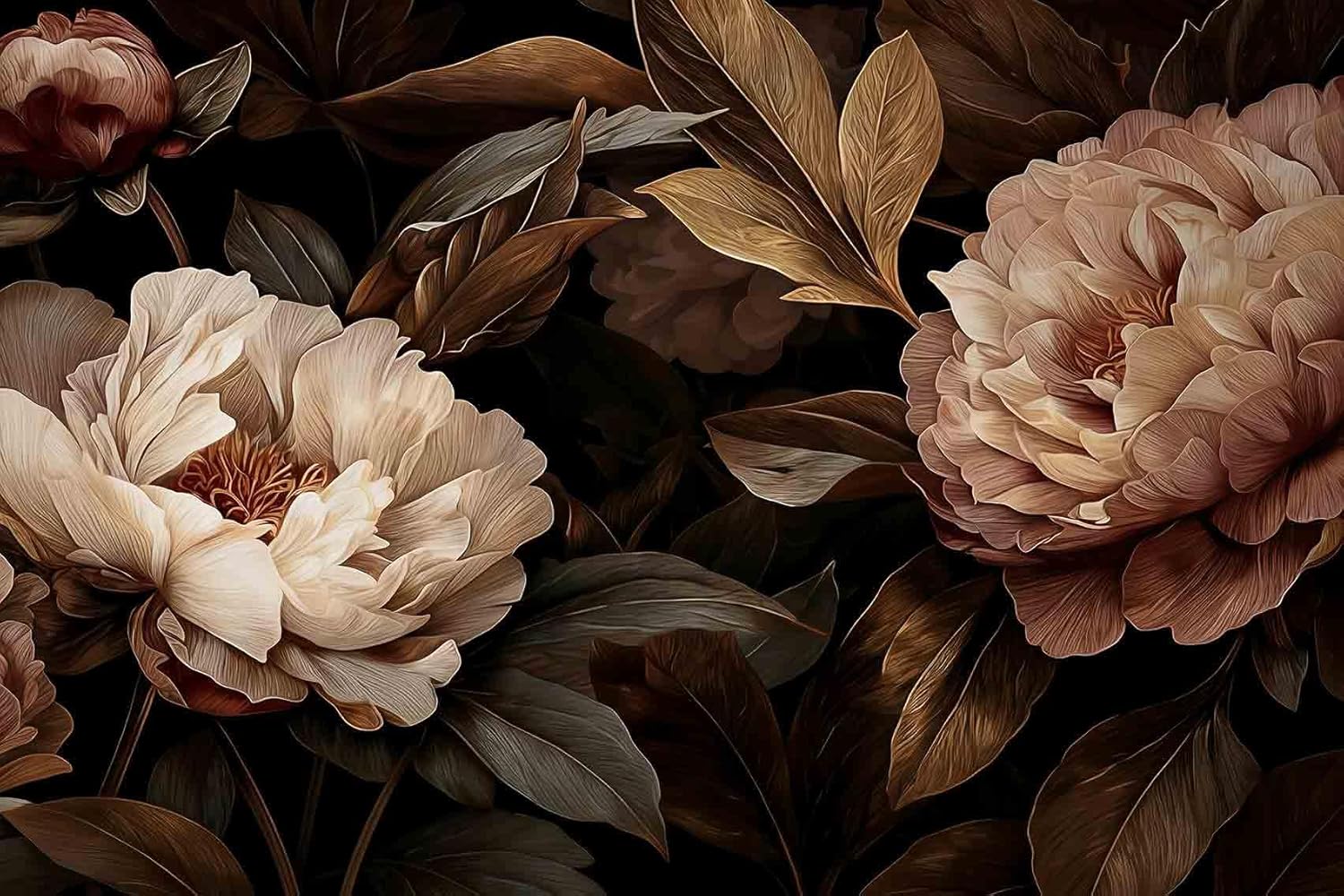 Elegant Peony Floral Tapestry  - Interior Design Home Decor 评论和价格