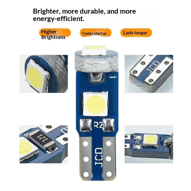 10Pcs T5 Led Bulb Canbus W3W 7 - Interior Design Icon 评论和价格