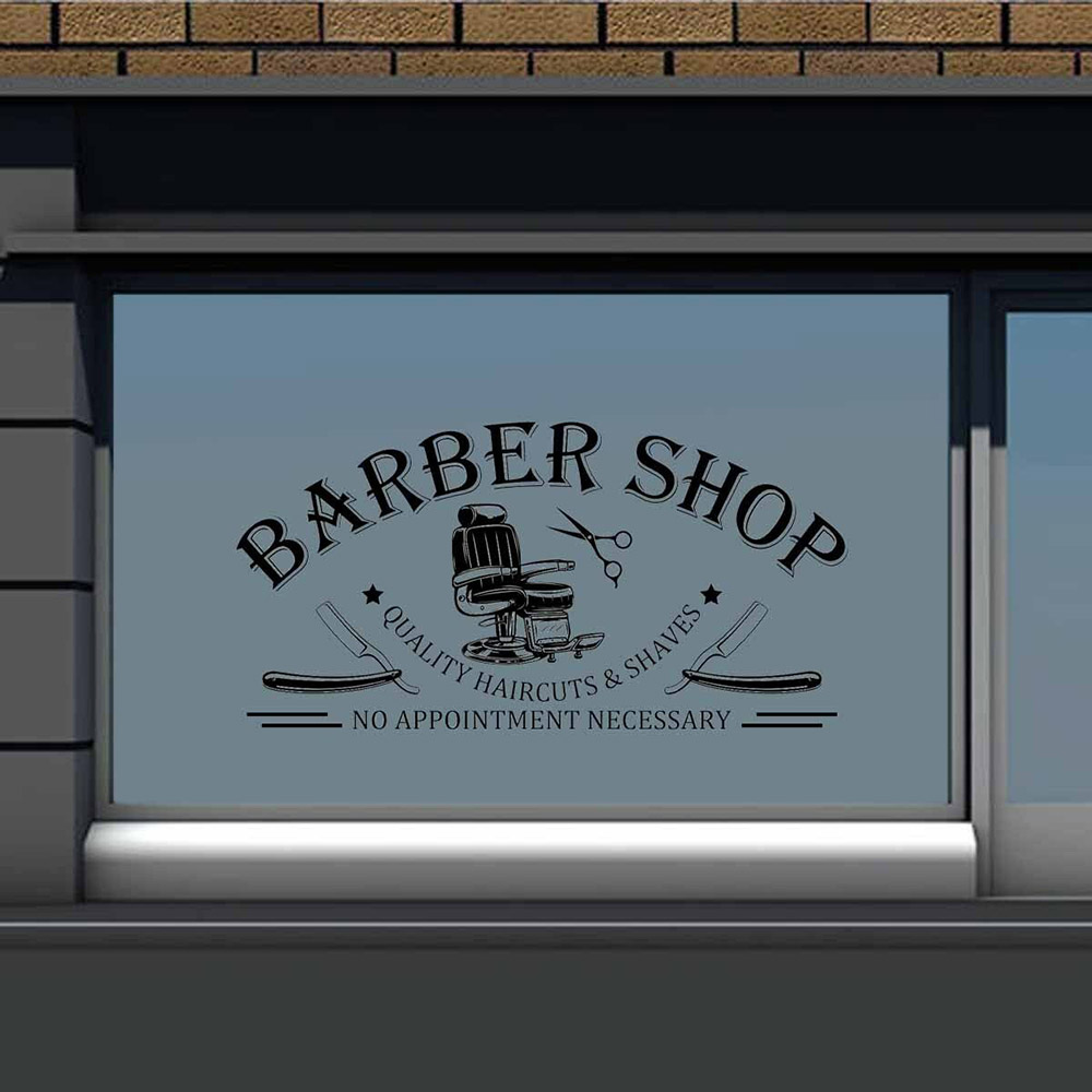 Barbershop Window Wall Art Sti - Interior Design Quotes 评论和价格