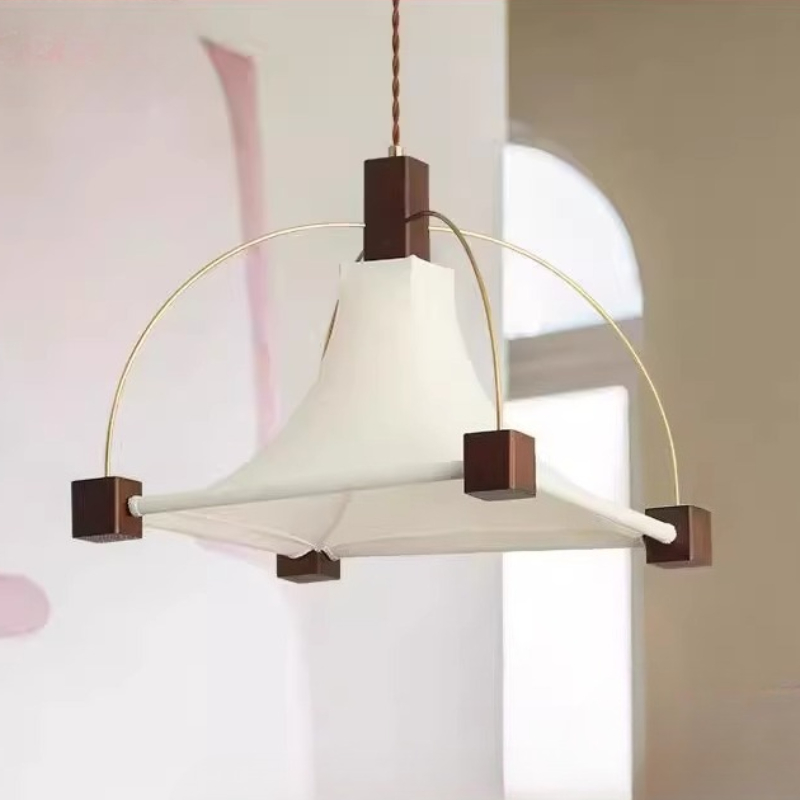 Designer Elegant Square Fabric - Interior Design White And Wood 评论和价格