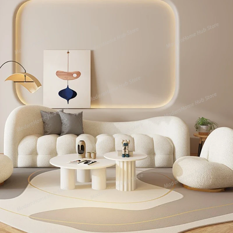 White Cream Living Room Sofas  - Interior Design White And Wood 评论和价格