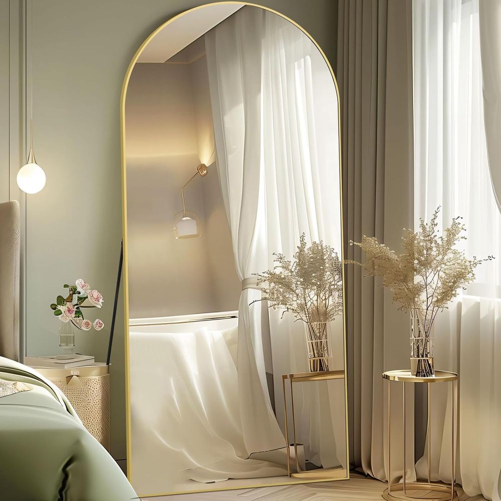 Arched ull Length Mirror, 76x3 - Arch Mirror Leaning 评论和价格