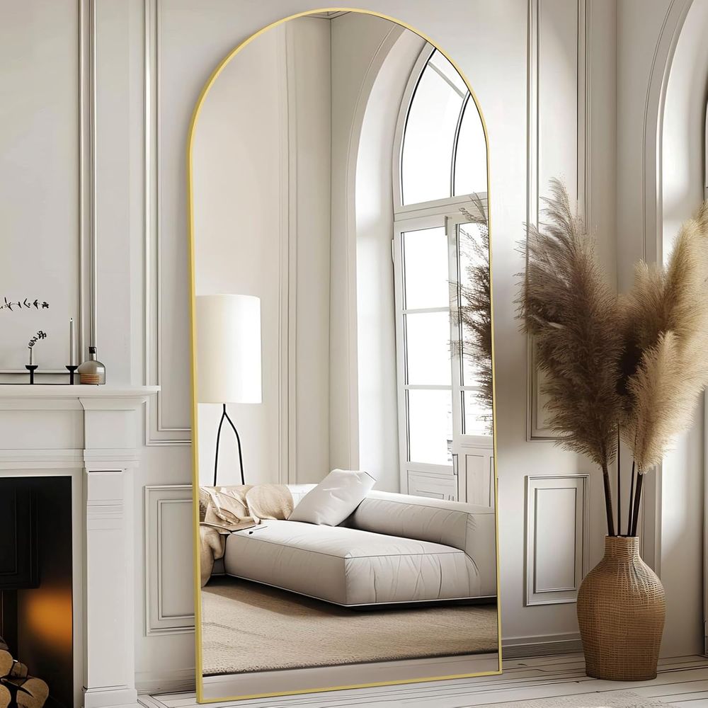 Arched ull Length Mirror, 76x3 - Arch Mirror Leaning 评论和价格