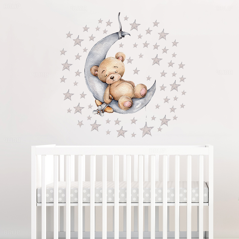 Cartoon Teddy Bear Sleeping on - Interior Design Quotes 评论和价格