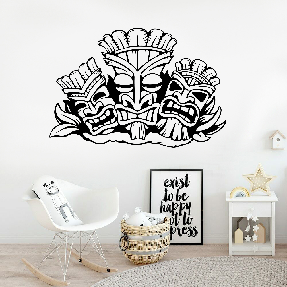 Hawaiian Totem Wall Sticker Al - Interior Design Quotes 评论和价格