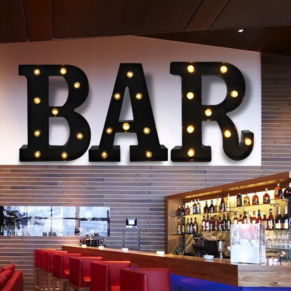 22cm Led Light Letters Black A - Interior Design Quotes 评论和价格