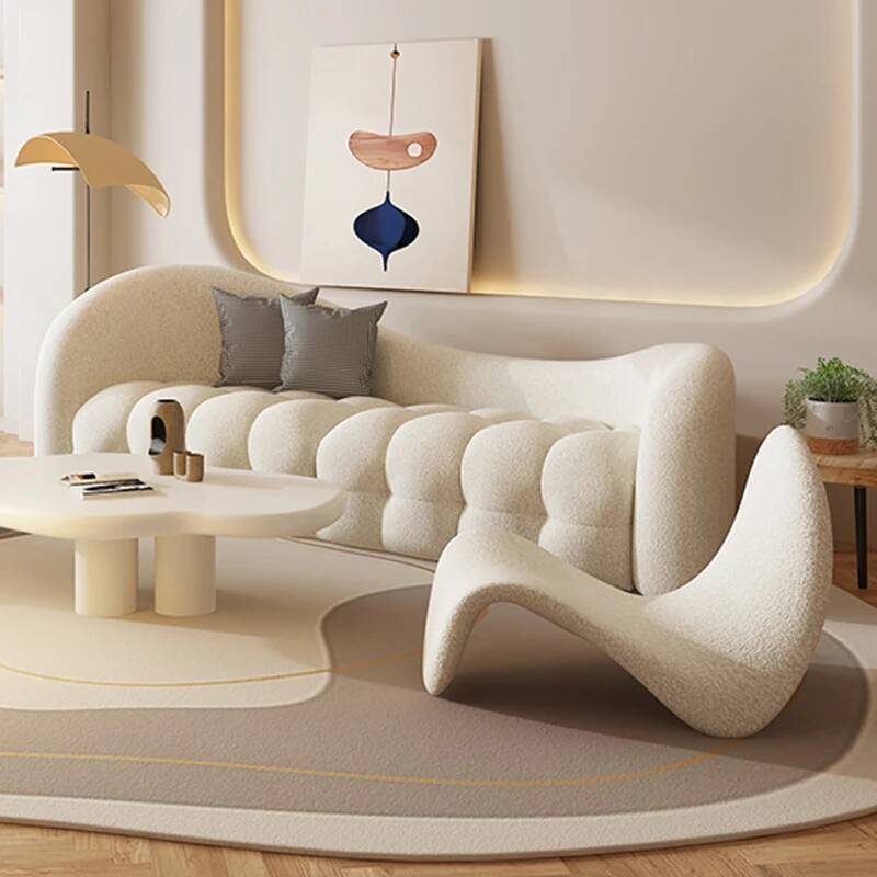 Cream White Living Room Sofas  - Interior Design White And Wood 评论和价格