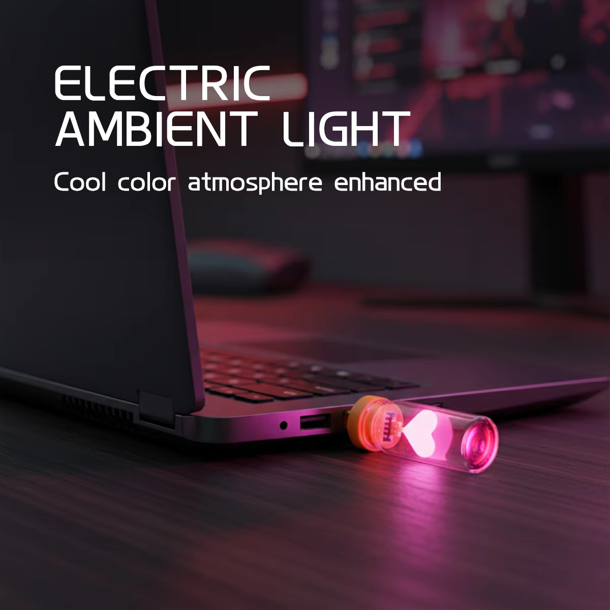 New USB Heart Car Ambient Mood - Interior Design Home Decor 评论和价格