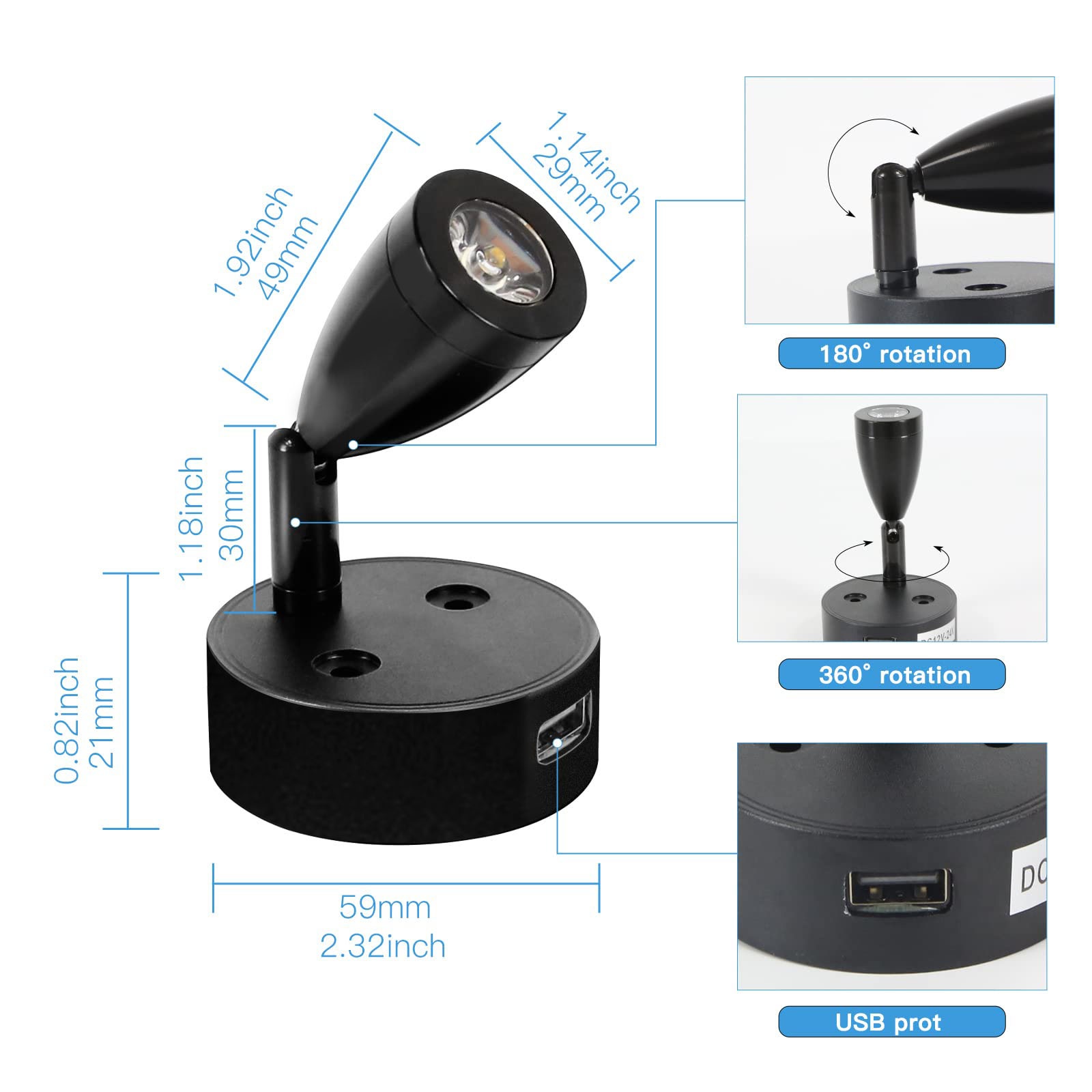 2/1PCS Silver/Black DC 12-24V  - Interior Design Icon 评论和价格