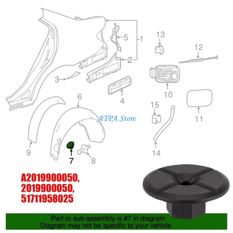 U13C Interior Trim Clips For W - Interior Design Type 评论和价格