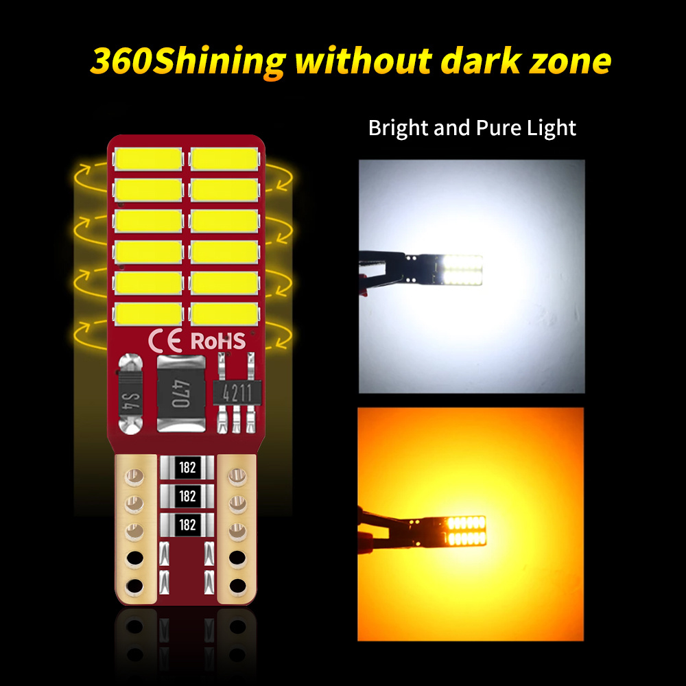 2-10Pcs W5W LED T10 Led Canbus - Interior Design Icon 评论和价格