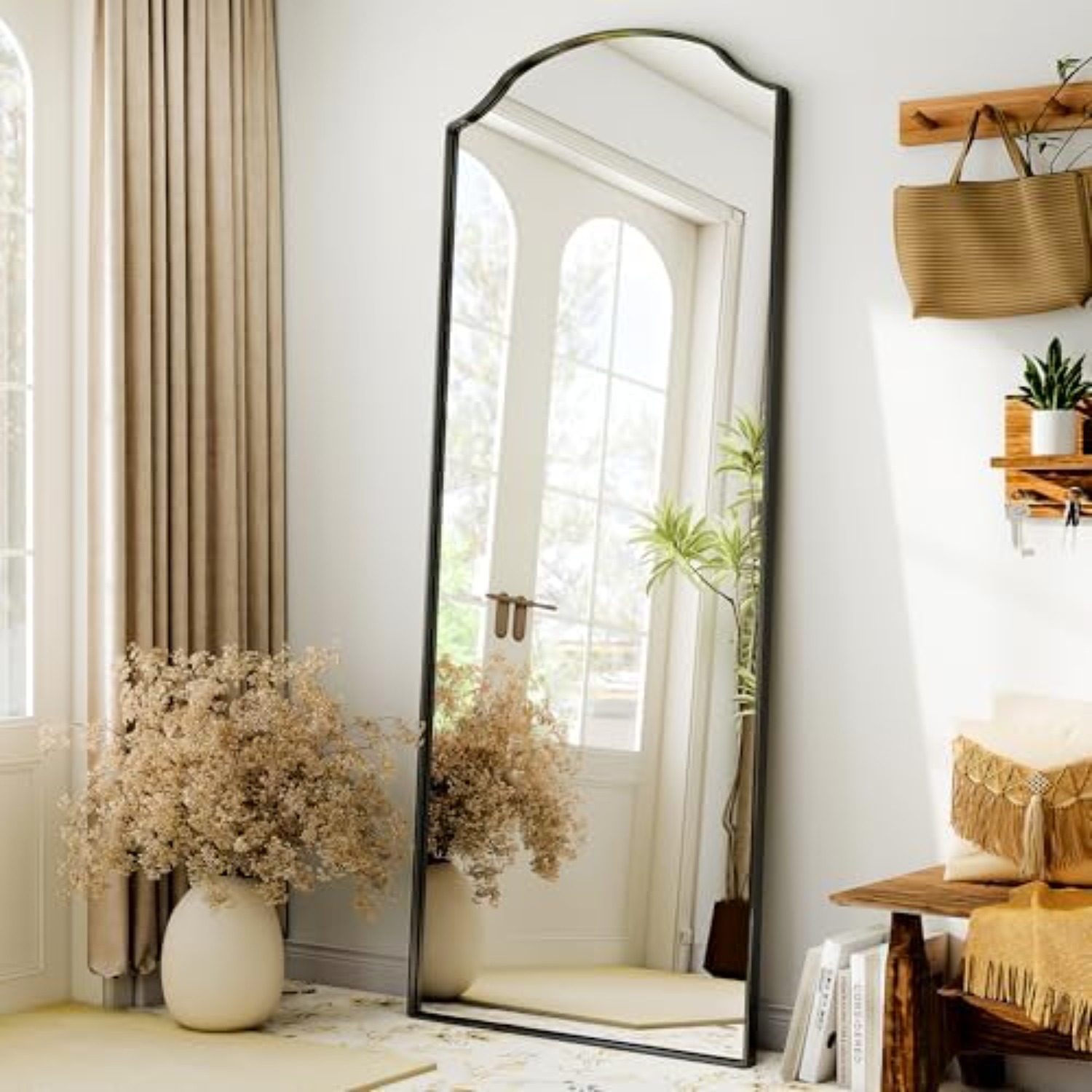 Arched Full Mirror with Unique - Arch Mirror Leaning 评论和价格