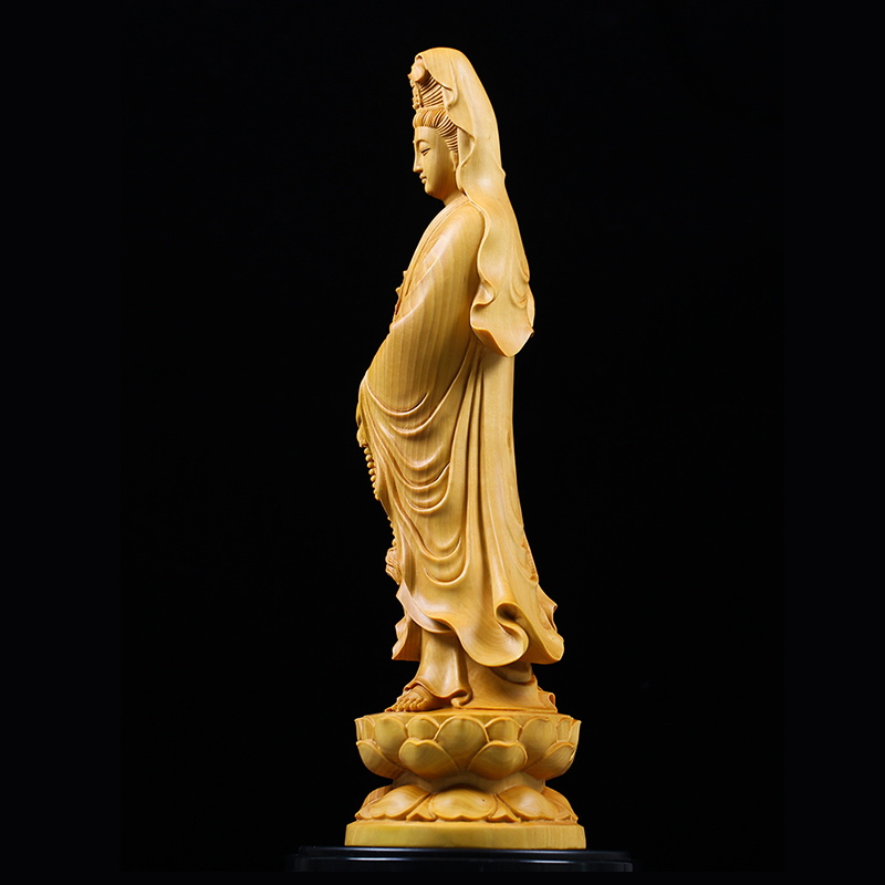Natural Cypress Guanyin  Buddh - Interior Design Home Decor 评论和价格