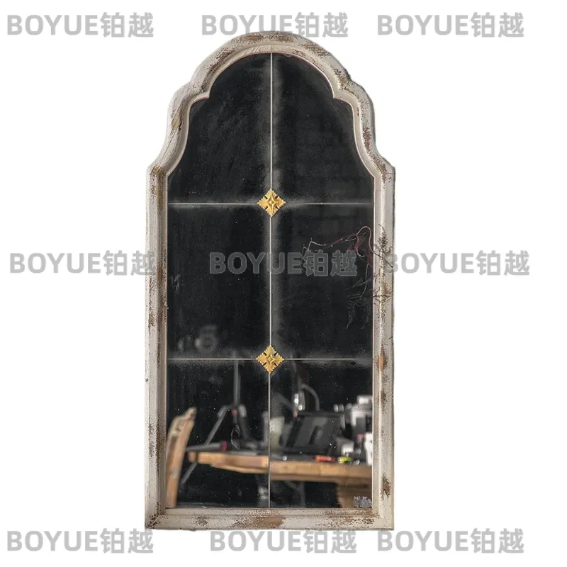 French Carved Wood Arched Floo - Arch Mirror Leaning 评论和价格