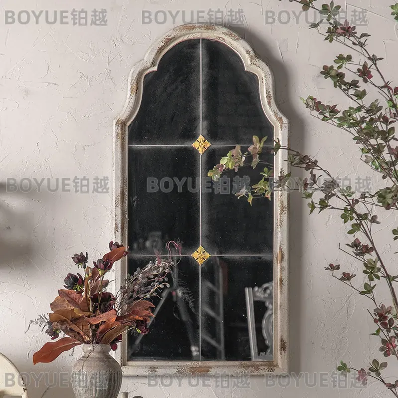 French Carved Wood Arched Floo - Arch Mirror Leaning 评论和价格
