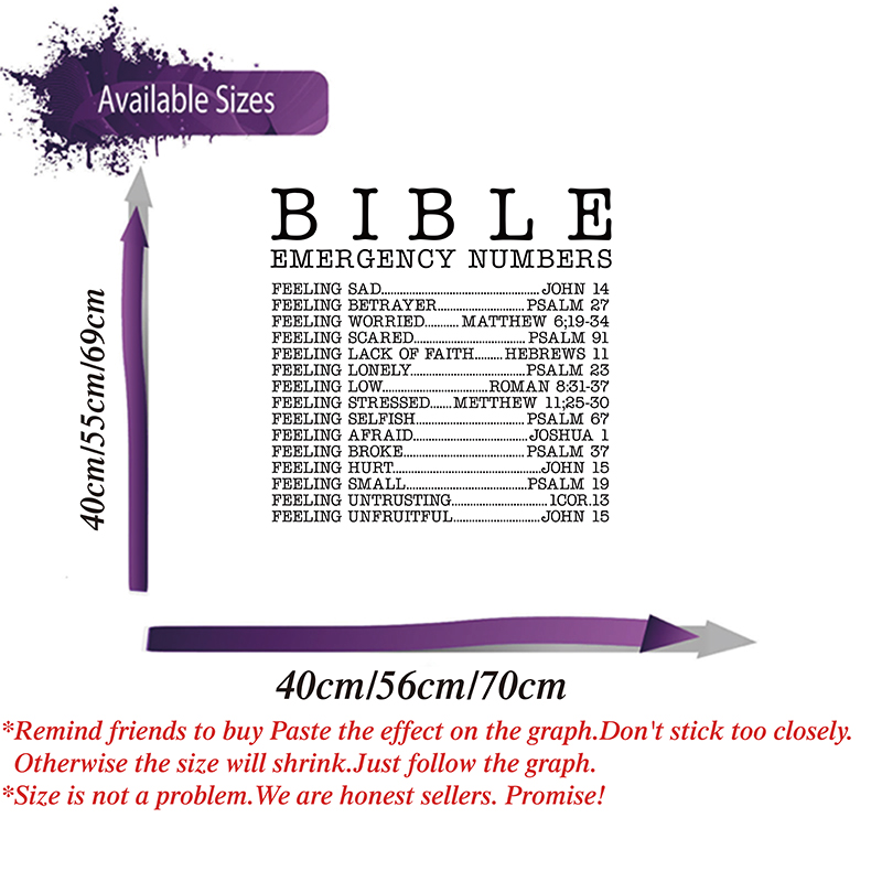 Large Bible Emergency Numbers  - Interior Design Quotes 评论和价格