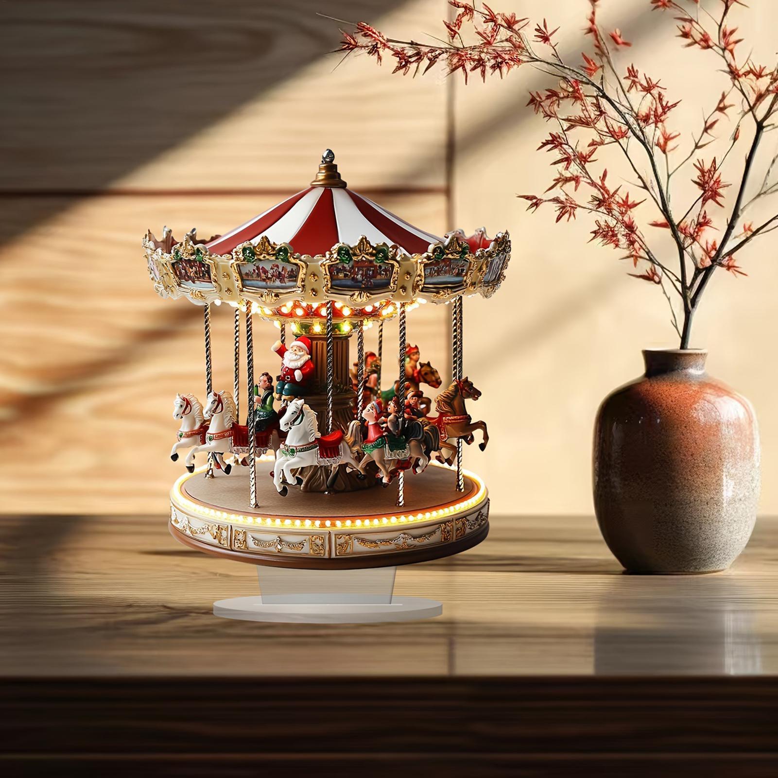 Christmas Table Decor Carousel - Interior Design Home Decor 评论和价格