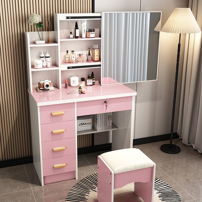 Modern Aesthetic Vanity Table  - Interior Design White And Wood 评论和价格