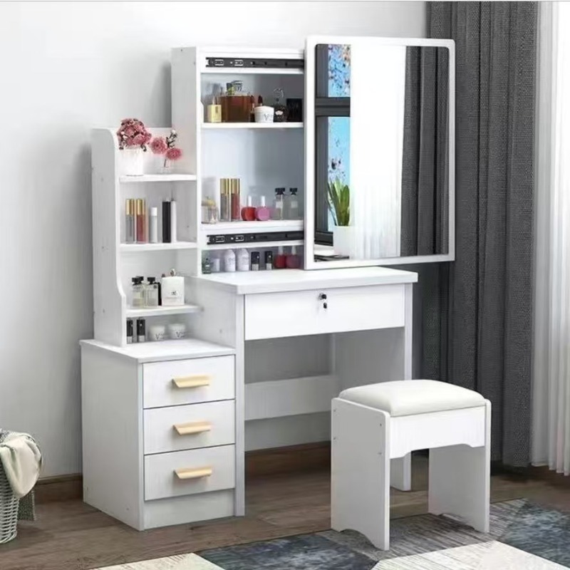 Modern Aesthetic Vanity Table  - Interior Design White And Wood 评论和价格
