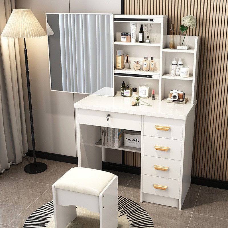 Modern Aesthetic Vanity Table  - Interior Design White And Wood 评论和价格