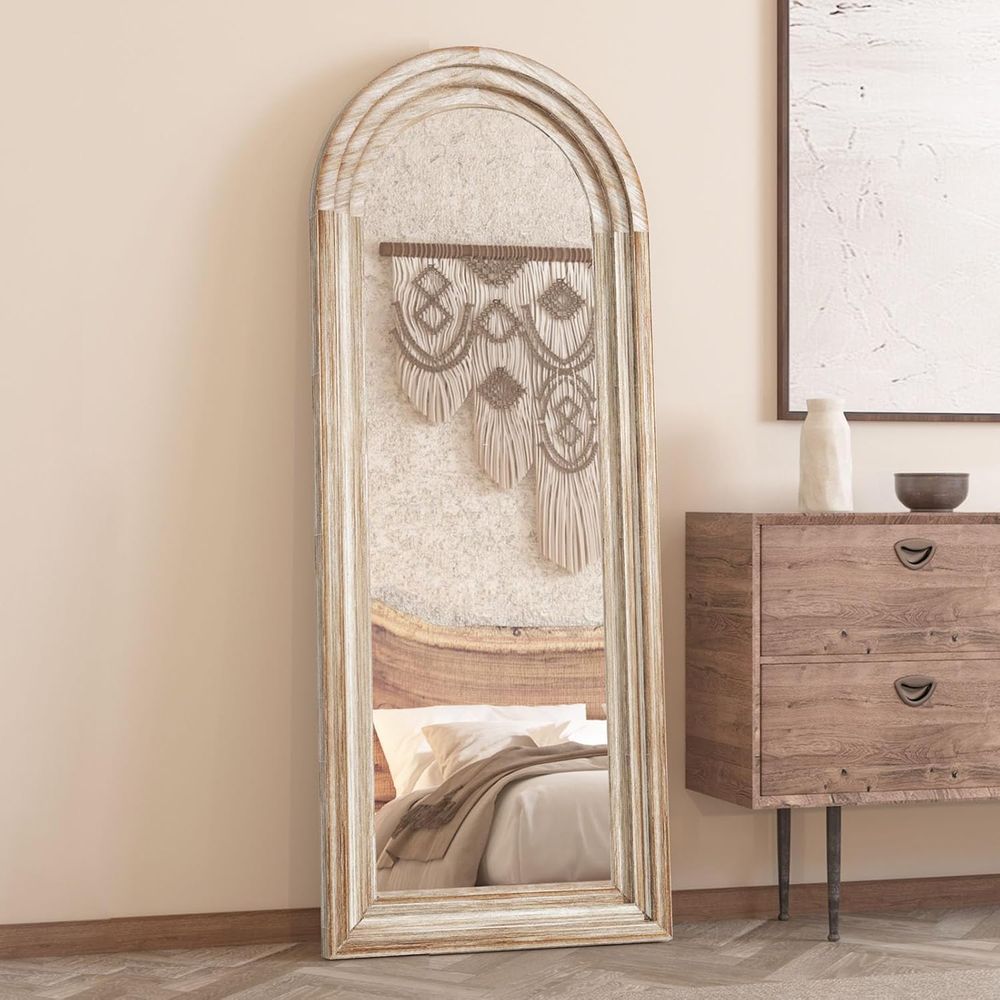 Arched ull Length Mirror with  - Arch Mirror Leaning 评论和价格